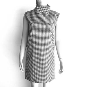 BALLY VINTAGE DRESS  MOCK NECKLINE , SIZE 10